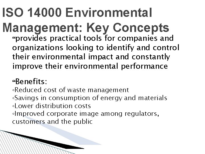 ISO 14000 Environmental Management: Key Concepts provides practical tools for companies and organizations looking