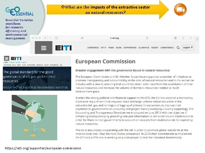 v. What are the impacts of the extractive sector on natural resources? https: //eiti.