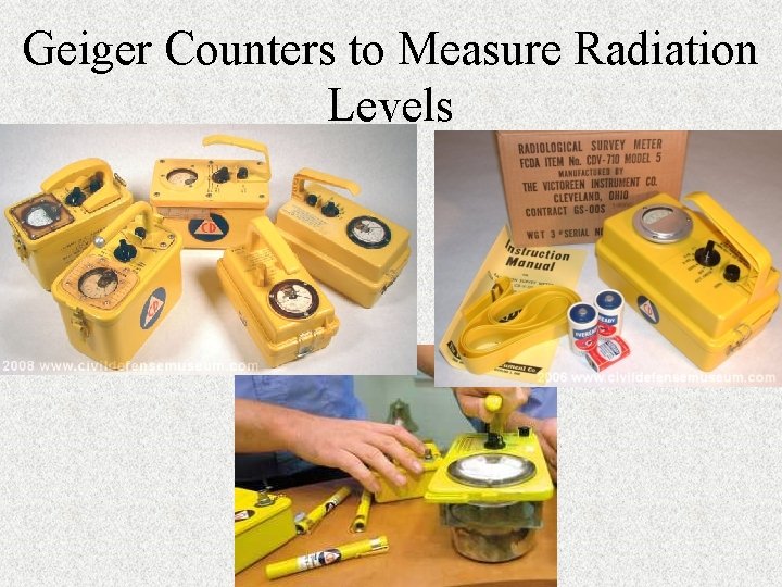 Geiger Counters to Measure Radiation Levels 