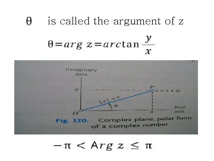 is called the argument of z 
