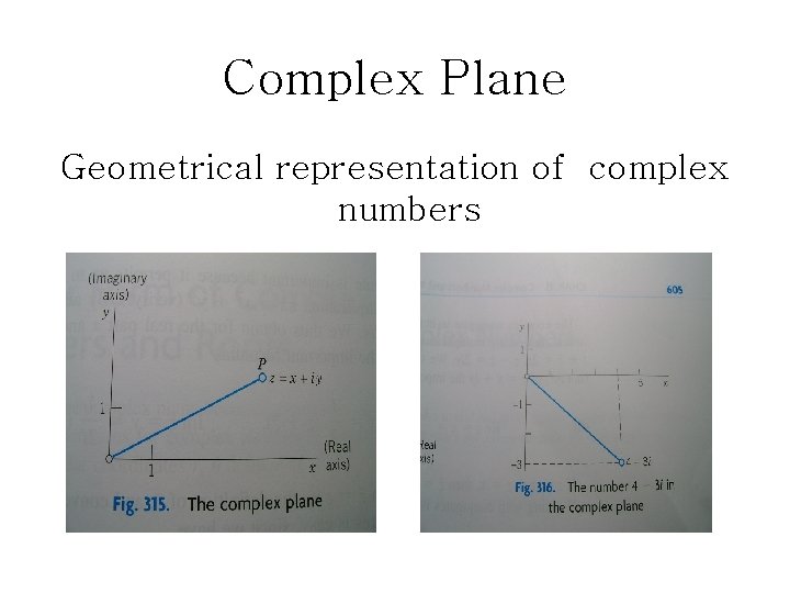 Complex Plane Geometrical representation of complex numbers 