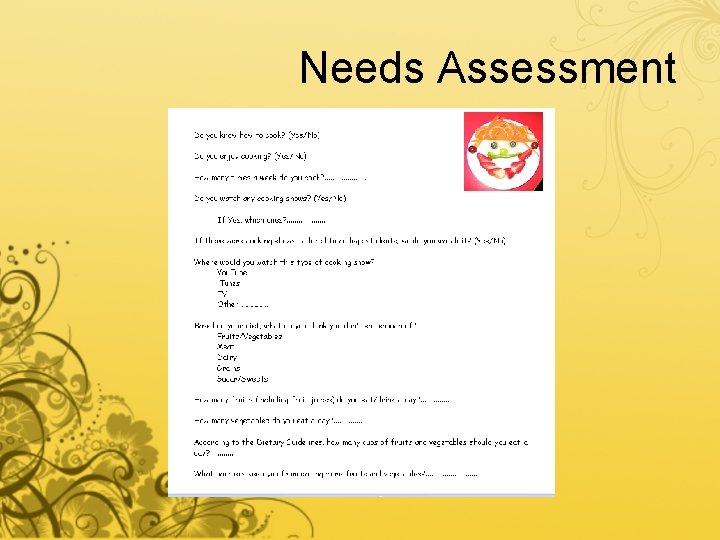 Needs Assessment 