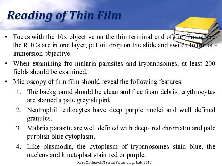 Reading of Thin Film • Focus with the 10 x objective on the thin