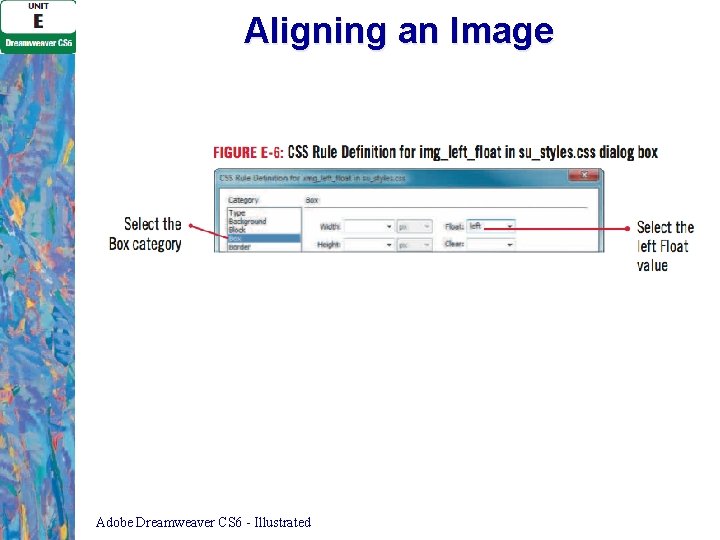 Aligning an Image Adobe Dreamweaver CS 6 - Illustrated 