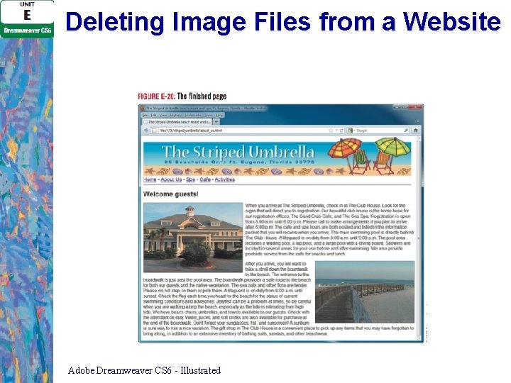 Deleting Image Files from a Website Adobe Dreamweaver CS 6 - Illustrated 