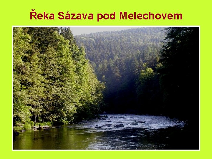 Řeka Sázava pod Melechovem 