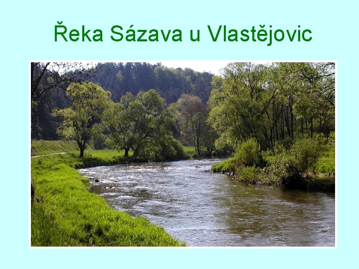 Řeka Sázava u Vlastějovic 