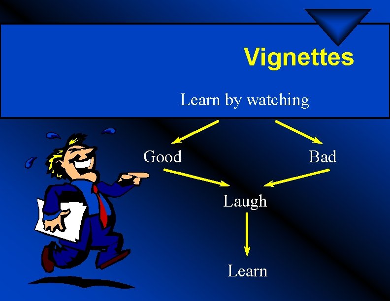Vignettes Learn by watching Good Bad Laugh Learn 