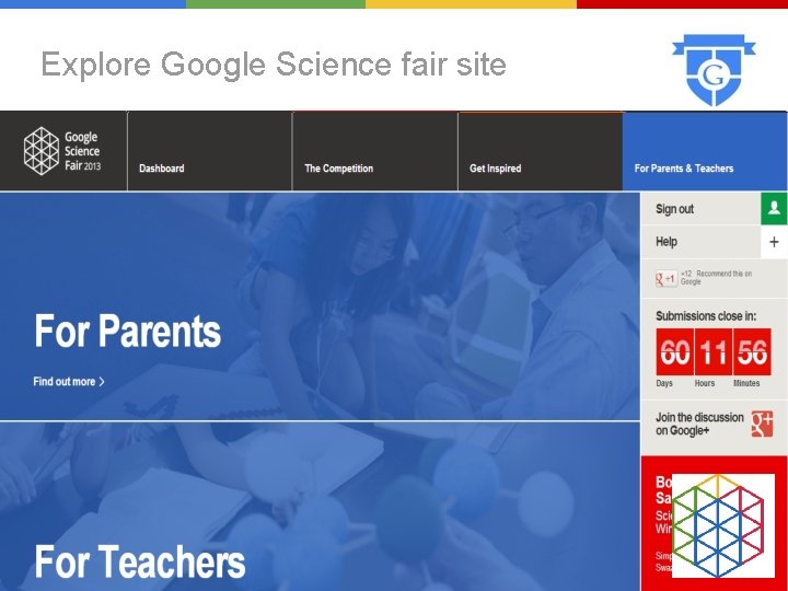 Explore Google Science fair site 