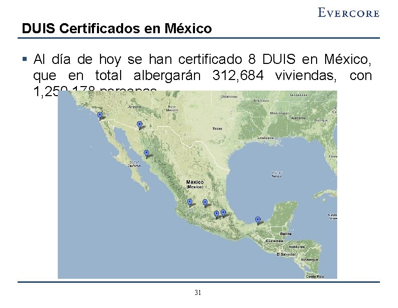 DUIS Certificados en México § Al día de hoy se han certificado 8 DUIS