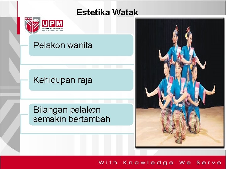 Estetika Watak Pelakon wanita Kehidupan raja Bilangan pelakon semakin bertambah 