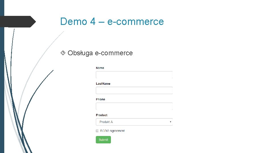 Demo 4 – e-commerce Obsługa e-commerce 