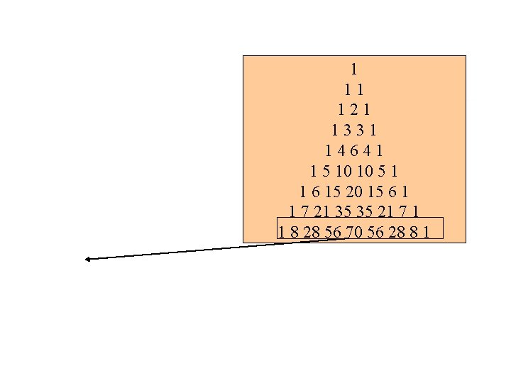 Answer 1 11 121 1331 14641 1 5 10 10 5 1 1 6