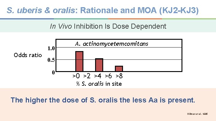 S. uberis & oralis: Rationale and MOA (KJ 2 -KJ 3) In Vivo Inhibition