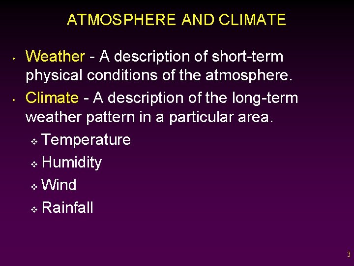Global Climate Change Warming of the climate system