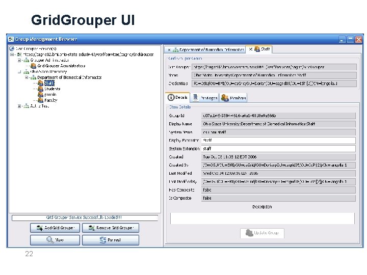 Grid. Grouper UI 22 
