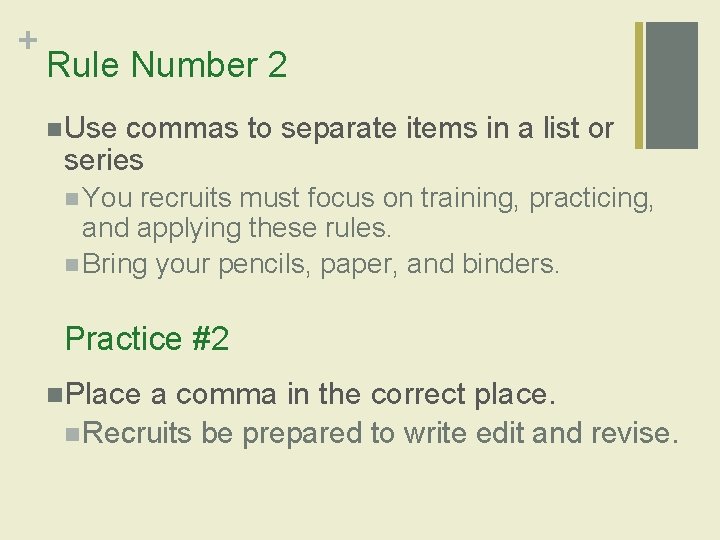 Grammar Bootcamp Commas Rule Number 1 n Use
