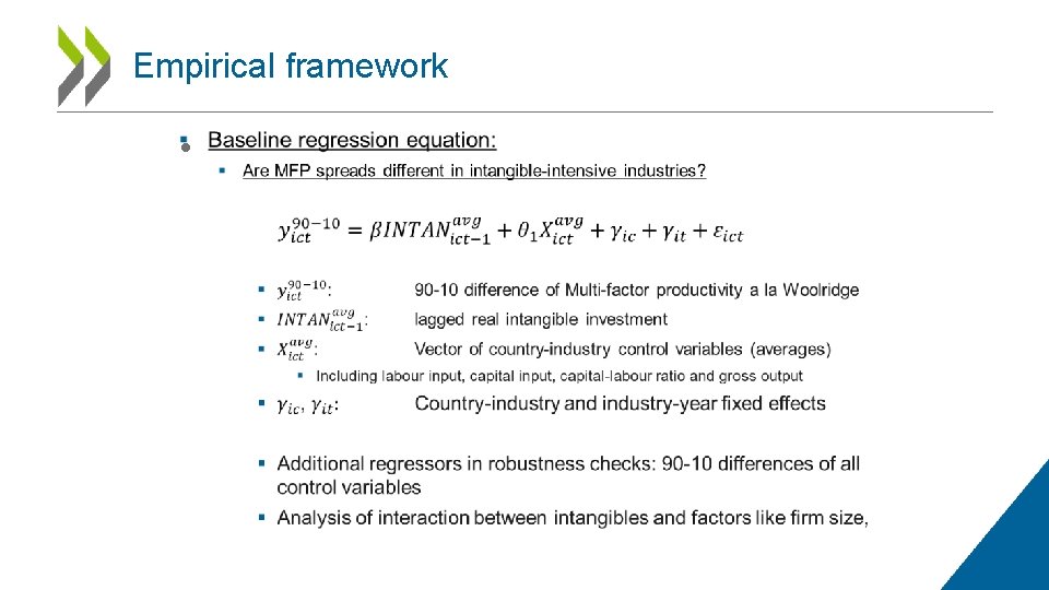 Empirical framework • 