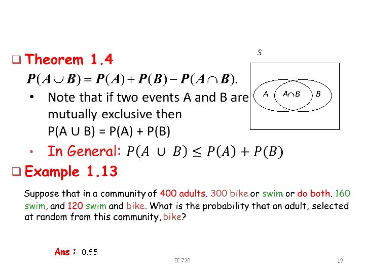 S A Ans： 0. 65 EE 720 A B B 19 