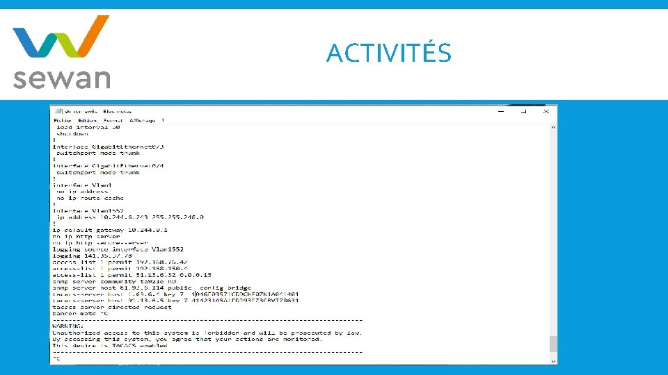 ACTIVITÉS 