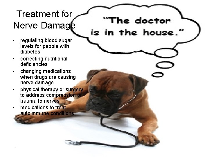 Treatment for Nerve Damage • • • regulating blood sugar levels for people with