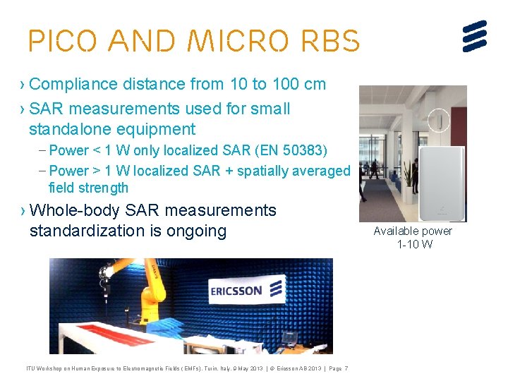 pico and micro rbs › Compliance distance from 10 to 100 cm › SAR