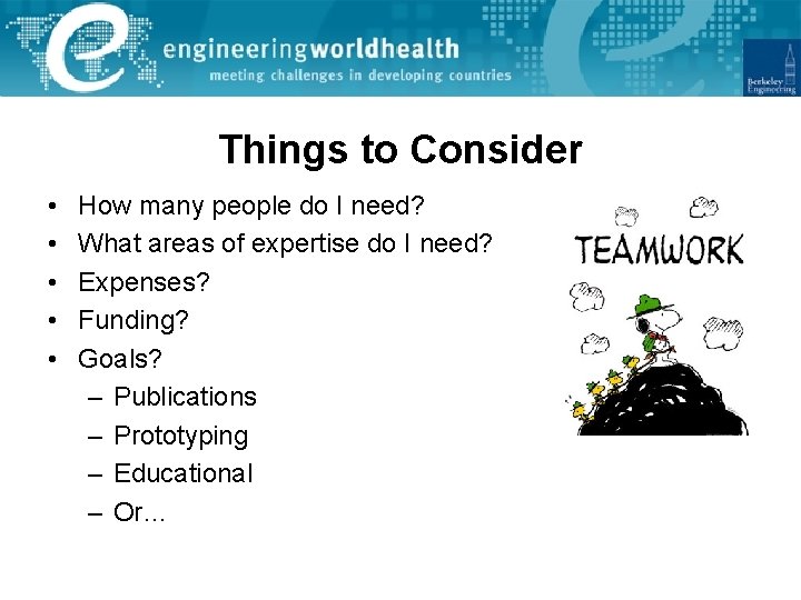 Things to Consider • • • How many people do I need? What areas