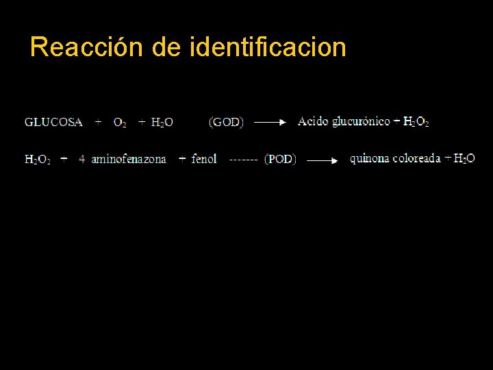 Reacción de identificacion 