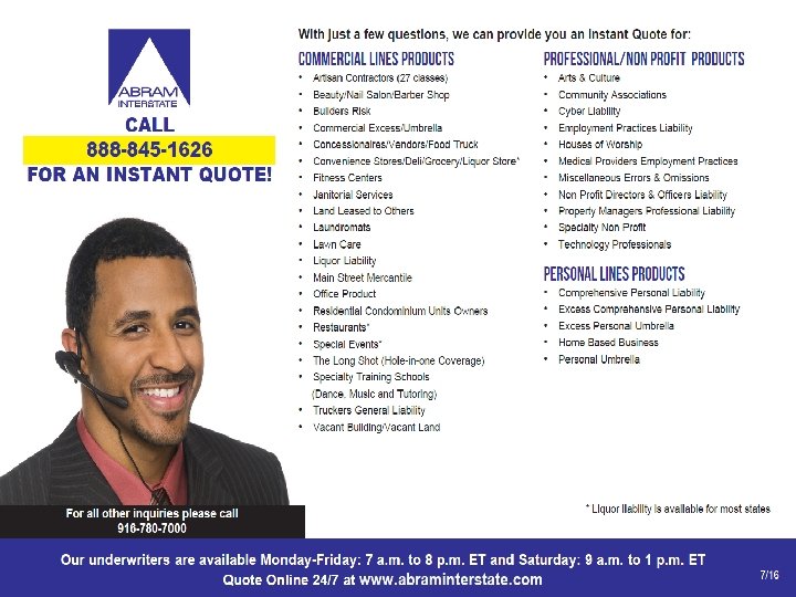 We Make It Quick and Easy Get an Instant Phone Quote. Call Abram’s Dedicated