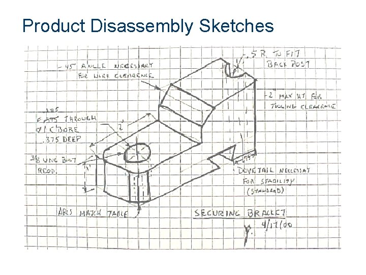 Product Disassembly Sketches 