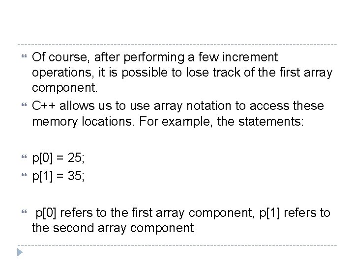  Of course, after performing a few increment operations, it is possible to lose