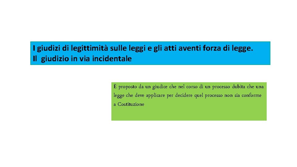 I giudizi di legittimità sulle leggi e gli atti aventi forza di legge. Il