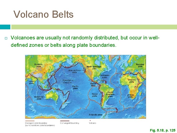 Volcano Belts Volcanoes are usually not randomly distributed, but occur in welldefined zones or