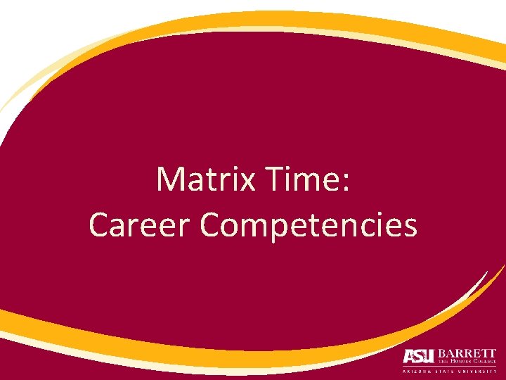 Matrix Time: Career Competencies 