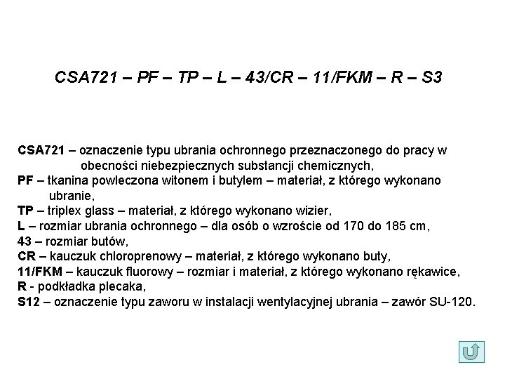 CSA 721 – PF – TP – L – 43/CR – 11/FKM – R