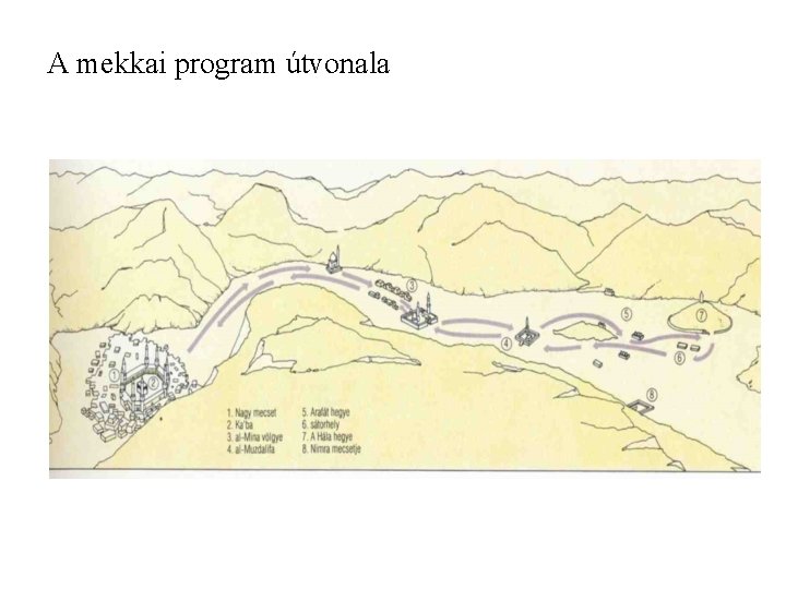 A mekkai program útvonala A mekkai program útvonala
