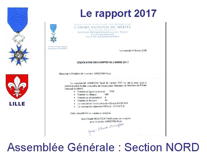 Le rapport 2017 LILLE Assemblée Générale : Section NORD 