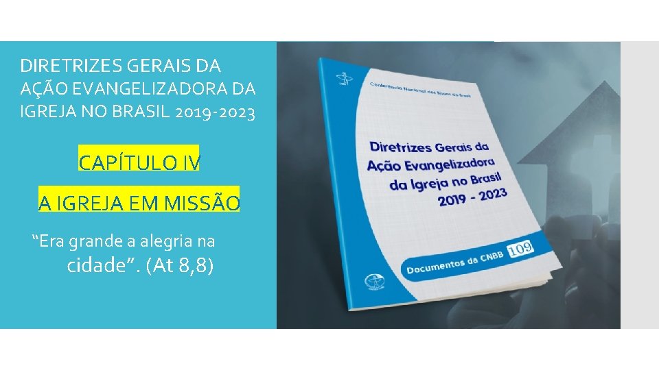 DIRETRIZES GERAIS DA AÇÃO EVANGELIZADORA DA IGREJA NO BRASIL 2019 -2023 CAPÍTULO IV A