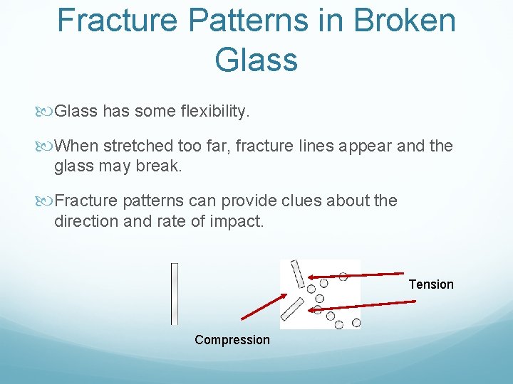 Fracture Patterns in Broken Glass has some flexibility. When stretched too far, fracture lines