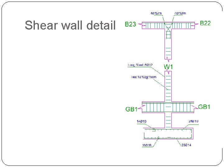 Shear wall detail 