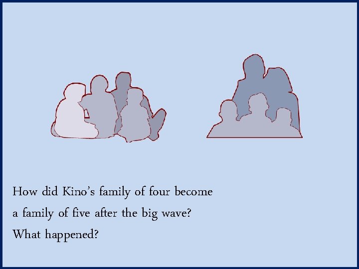 How did Kino’s family of four become a family of five after the big