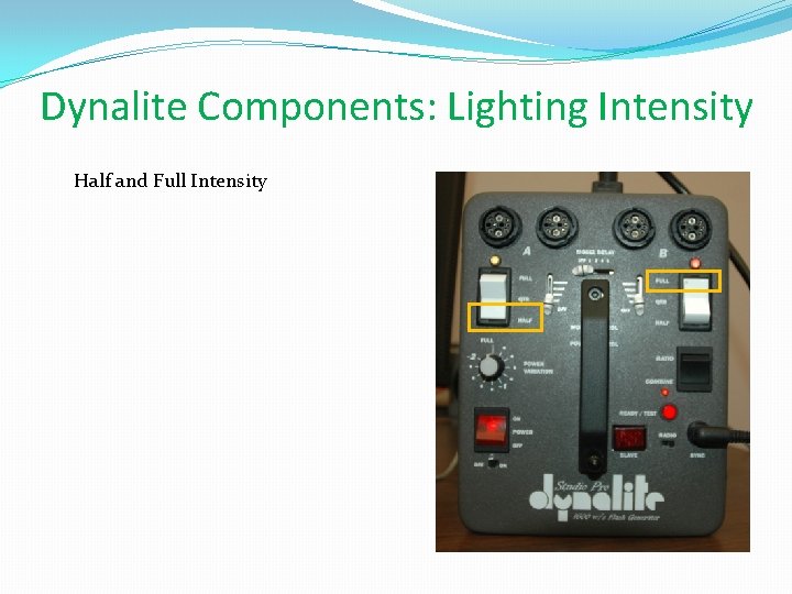 Dynalite Components: Lighting Intensity Half and Full Intensity 