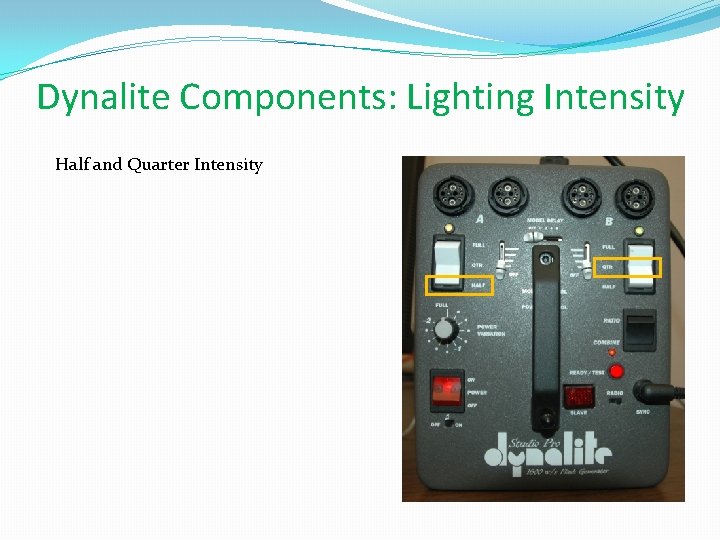 Dynalite Components: Lighting Intensity Half and Quarter Intensity 