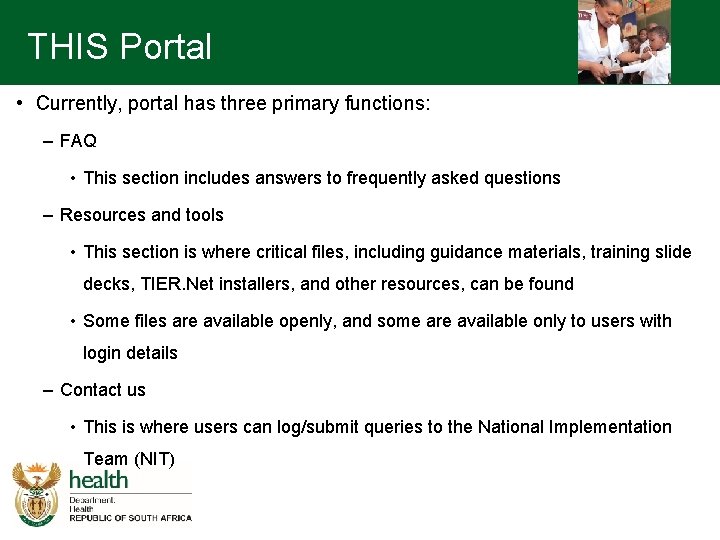 THIS Portal • Currently, portal has three primary functions: – FAQ • This section