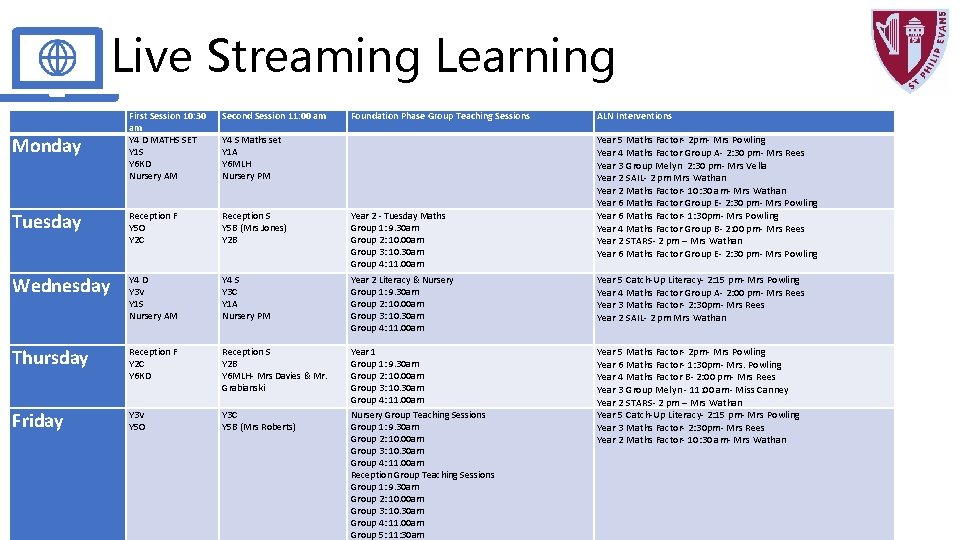 Live Streaming Learning First Session 10: 30 am Y 4 D MATHS SET Y