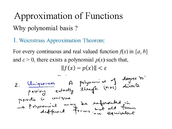 Approximation of Functions • 