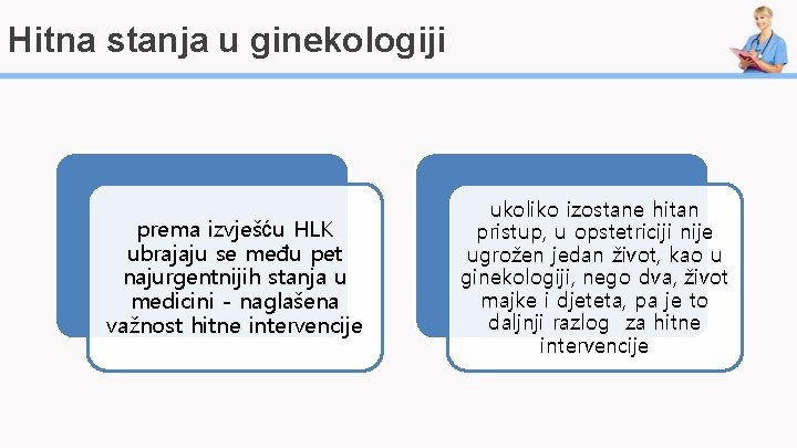 Hitna stanja u ginekologiji prema izvješću HLK ubrajaju se među pet najurgentnijih stanja u