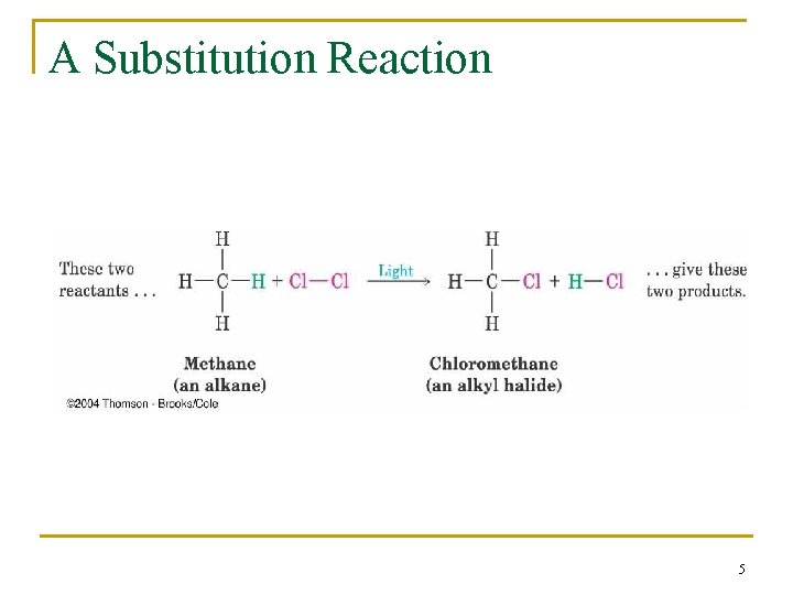 A Substitution Reaction 5 