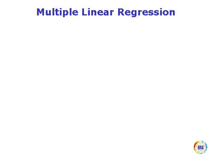 Multiple Linear Regression 