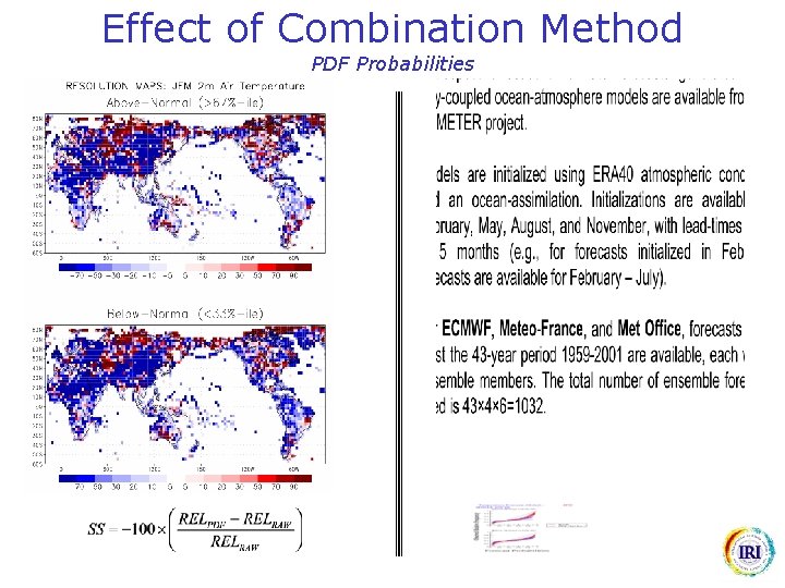 Effect of Combination Method PDF Probabilities 